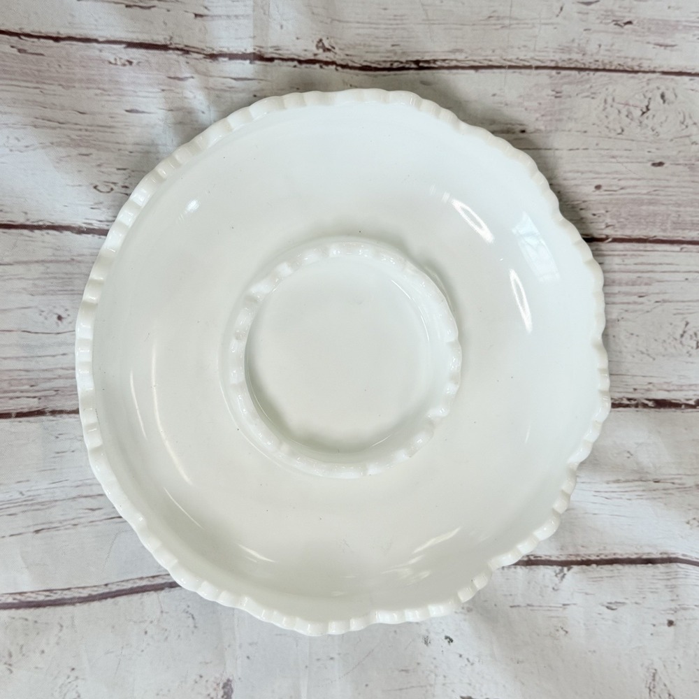 Fenton Hobnail Milk Glass White Ashtray Vintage Bowl Candle Holders Scalloped
